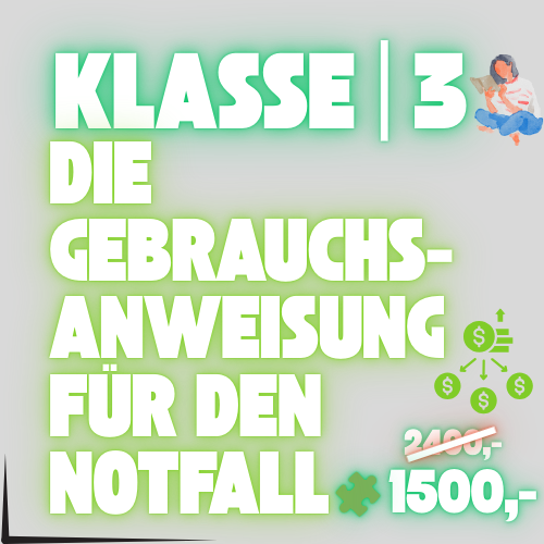 Klasse ③ | Das ABC des Geldes Modul 1 | Die Gebrauchsanweisung für den Notfall | Geld, Bargeld, Ersparnisse, Rücklagen 💚 - Image 3