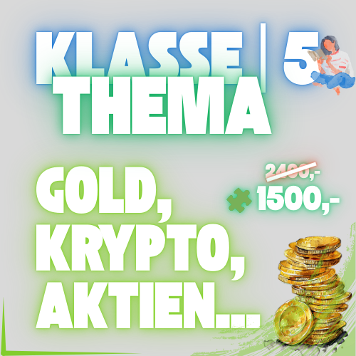Klasse ⑤ | Das ABC des Geldes Modul 3 | Der Fallschirm | Gold, Krypto, Aktien... 💚